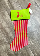 Monogrammed Christmas Stocking - Premier Stripes - Stocking -Jimberly's Boutique-Olive Branch-Mississippi