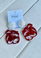 Acrylic Bulldog Face Earrings - Earrings - Jimberly's Boutique - Olive Branch - Mississippi