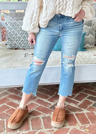 Adams Mid Rise Destroyed Crop | Judy Blue Jeans - jeans - Jimberly's Boutique - Olive Branch - Mississippi