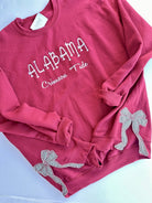 Alabama Crimson Tide Side Bow Embroidered Sweatshirt - Sweatshirt - Jimberly's Boutique - Olive Branch - Mississippi