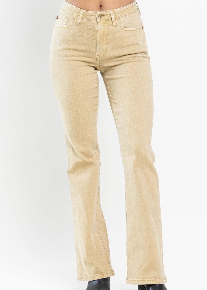 Attala Khaki Mid Rise Slim Boot Cut | Judy Blue Jeans - jeans - Jimberly's Boutique - Olive Branch - Mississippi