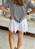 Back Pleat Skort - White - -Jimberly's Boutique-Olive Branch-Mississippi