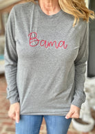 Bama Embroidered Bella Canvas LS Tee - Graphic Long Sleeve - Jimberly's Boutique - Olive Branch - Mississippi