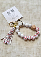 Baseball Beaded Wristlet Keychain - keychain - Jimberly's Boutique - Olive Branch - Mississippi