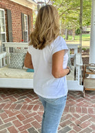 Basic White Cotton Folded Sleeve Tee | Zenana - Zenana Casual Top - Jimberly's Boutique - Olive Branch - Mississippi