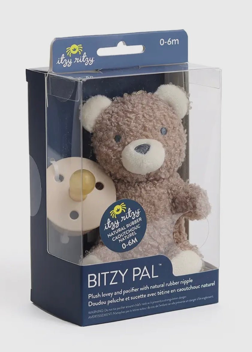 Bitzy Pal Natural Rubber Pacifier & Plush - baby gift - Jimberly's Boutique - Olive Branch - Mississippi