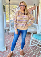 Boho Patterned Sweater - Butter | Easel - sweater - Jimberly's Boutique - Olive Branch - Mississippi