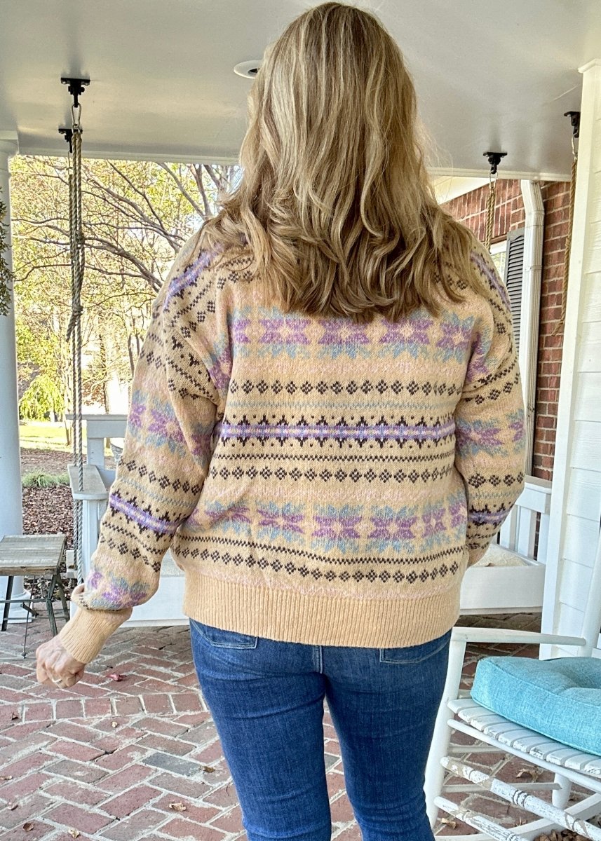 Boho Patterned Sweater - Butter | Easel - sweater - Jimberly's Boutique - Olive Branch - Mississippi