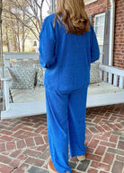 Brushed Hacci Lounge Set - Lt Navy - lounge set - Jimberly's Boutique - Olive Branch - Mississippi