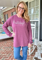 Bulldogs Embroidered Bella Canvas LS Tee - Graphic Long Sleeve - Jimberly's Boutique - Olive Branch - Mississippi