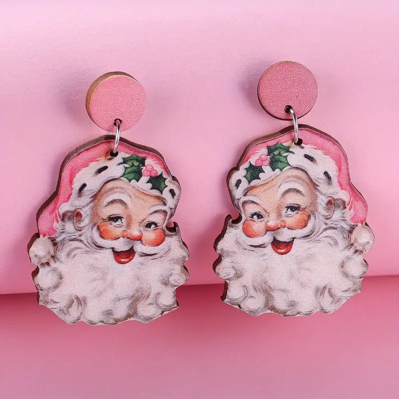 Cartoon Santa Post Earrings - Earrings - Jimberly's Boutique - Olive Branch - Mississippi