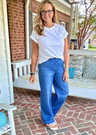 Cello High Rise Pull On Wide Leg Jeans Medium Wash - jeans - Jimberly's Boutique - Olive Branch - Mississippi