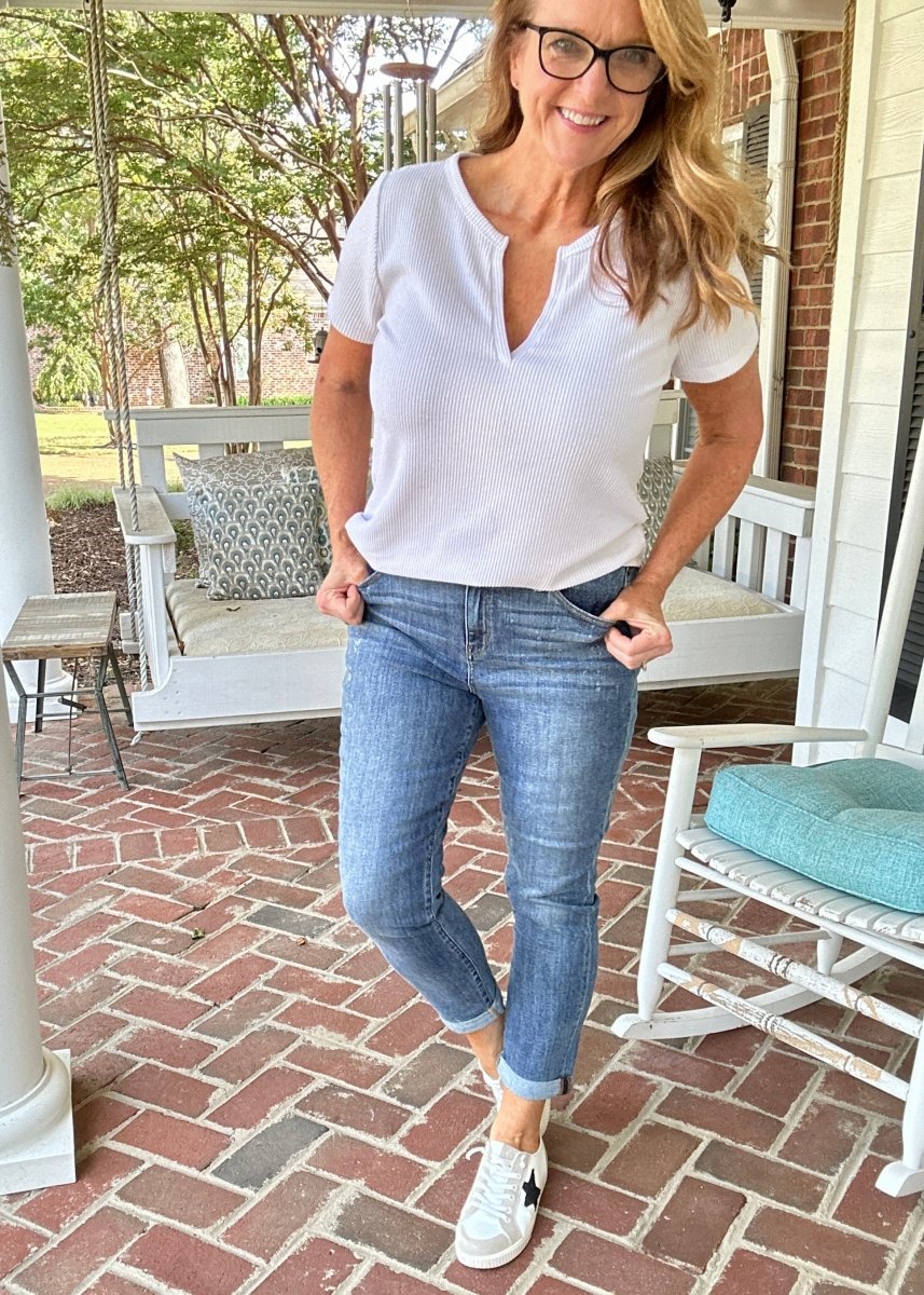 Coldwater High Rise Boyfriend | Judy Blue Jeans | Dark Wash - jeans - Jimberly's Boutique - Olive Branch - Mississippi