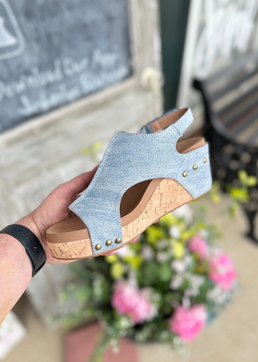 Corkys Carley Wedges | Blue Denim - Corky Carley Wedges -Jimberly's Boutique-Olive Branch-Mississippi