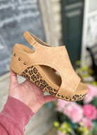 Corkys Carley Wedges - Taupe Smooth Leopard - Corky Carley Wedges - Jimberly's Boutique - Olive Branch - Mississippi