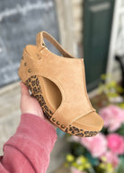 Corkys Carley Wedges - Taupe Smooth Leopard - Corky Carley Wedges - Jimberly's Boutique - Olive Branch - Mississippi