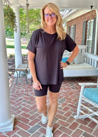 Crew Neck Biker Set - Black - Jimberly's Boutique - Olive Branch - Mississippi