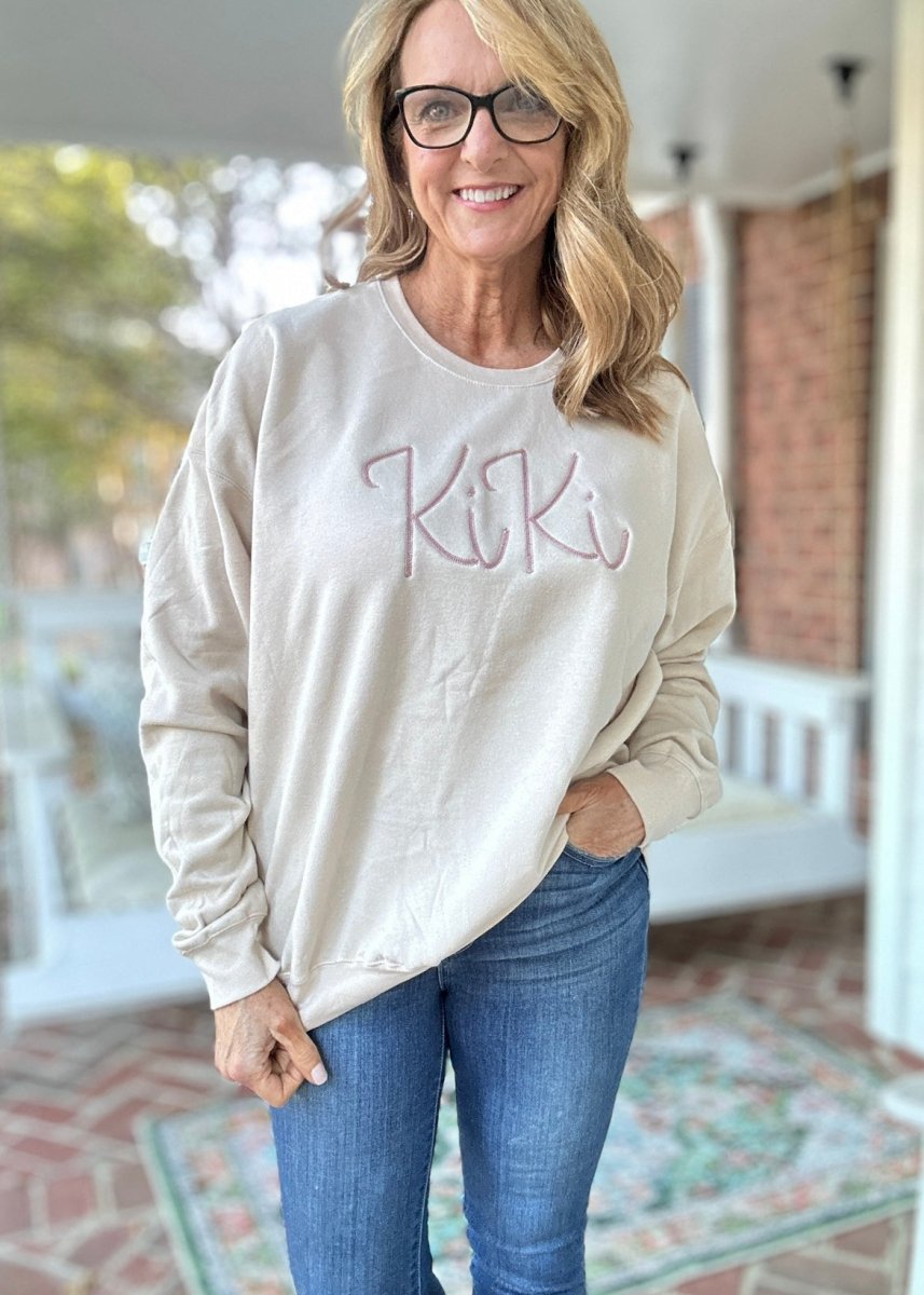 Custom Embroidered Grandma, Mama Sweatshirt - Casual Sweatshirt - Jimberly's Boutique - Olive Branch - Mississippi