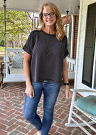 Day In The Life Top - Charcoal - Zenana Casual Top - Jimberly's Boutique - Olive Branch - Mississippi