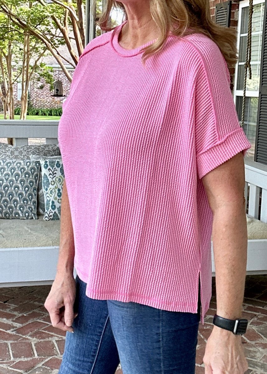 Day In The Life Top - Dk Pink - Zenana Casual Top - Jimberly's Boutique - Olive Branch - Mississippi