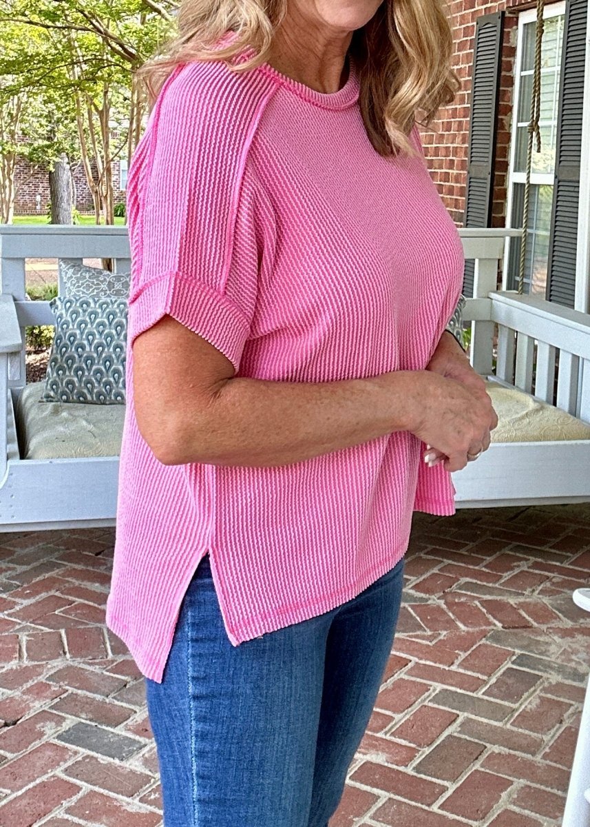 Day In The Life Top - Dk Pink - Zenana Casual Top - Jimberly's Boutique - Olive Branch - Mississippi