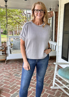 Day In The Life Top - Lt Grey - Zenana Casual Top - Jimberly's Boutique - Olive Branch - Mississippi