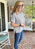 Day In The Life Top - Lt Grey - Zenana Casual Top - Jimberly's Boutique - Olive Branch - Mississippi