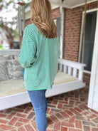 Debbie Faye Stripe Long Sleeve Top - Green - Jimberly's Boutique - Olive Branch - Mississippi