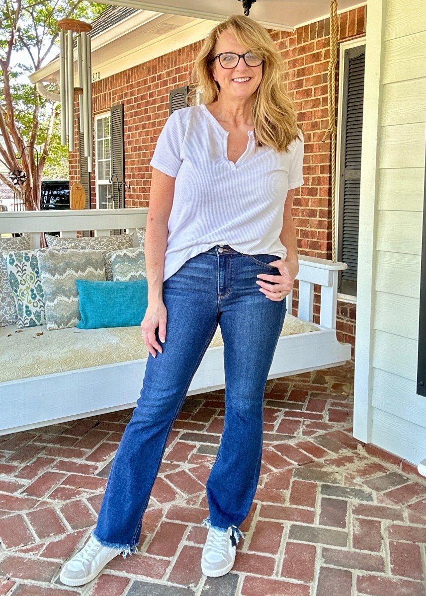 Desoto Double Button | Judy Blue Jeans | Dark Wash - jeans - Jimberly's Boutique - Olive Branch - Mississippi