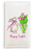 Easter Bunny with Tulips Tea Towel - Dishtowel - Jimberly's Boutique - Olive Branch - Mississippi