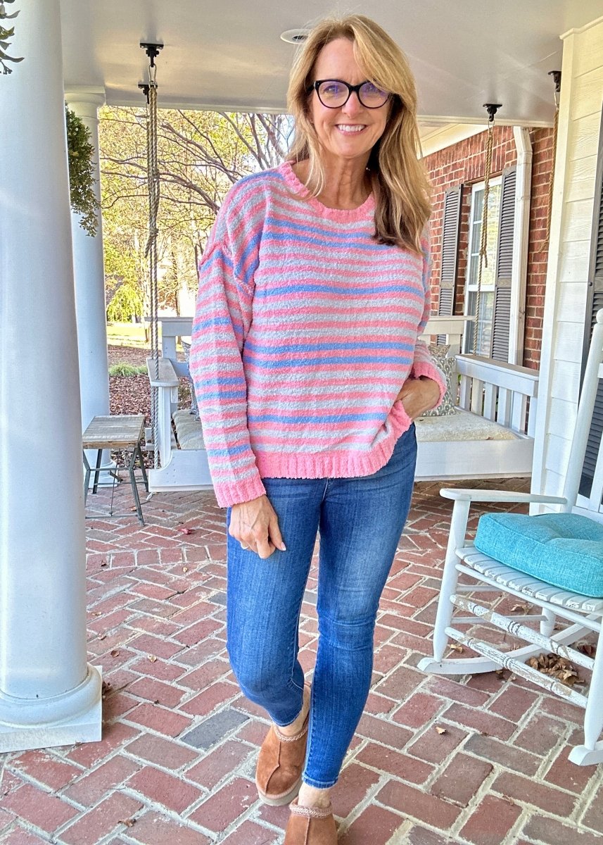 Easy Days Striped Sweater | Easel - Casual Sweater - Jimberly's Boutique - Olive Branch - Mississippi