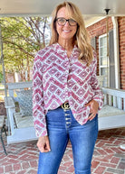 Entro | Smitten Top | Button Down - Button Down Top - Jimberly's Boutique - Olive Branch - Mississippi