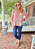 Eyes Closed Floral Top - Ivory - Jimberly's Boutique - Olive Branch - Mississippi