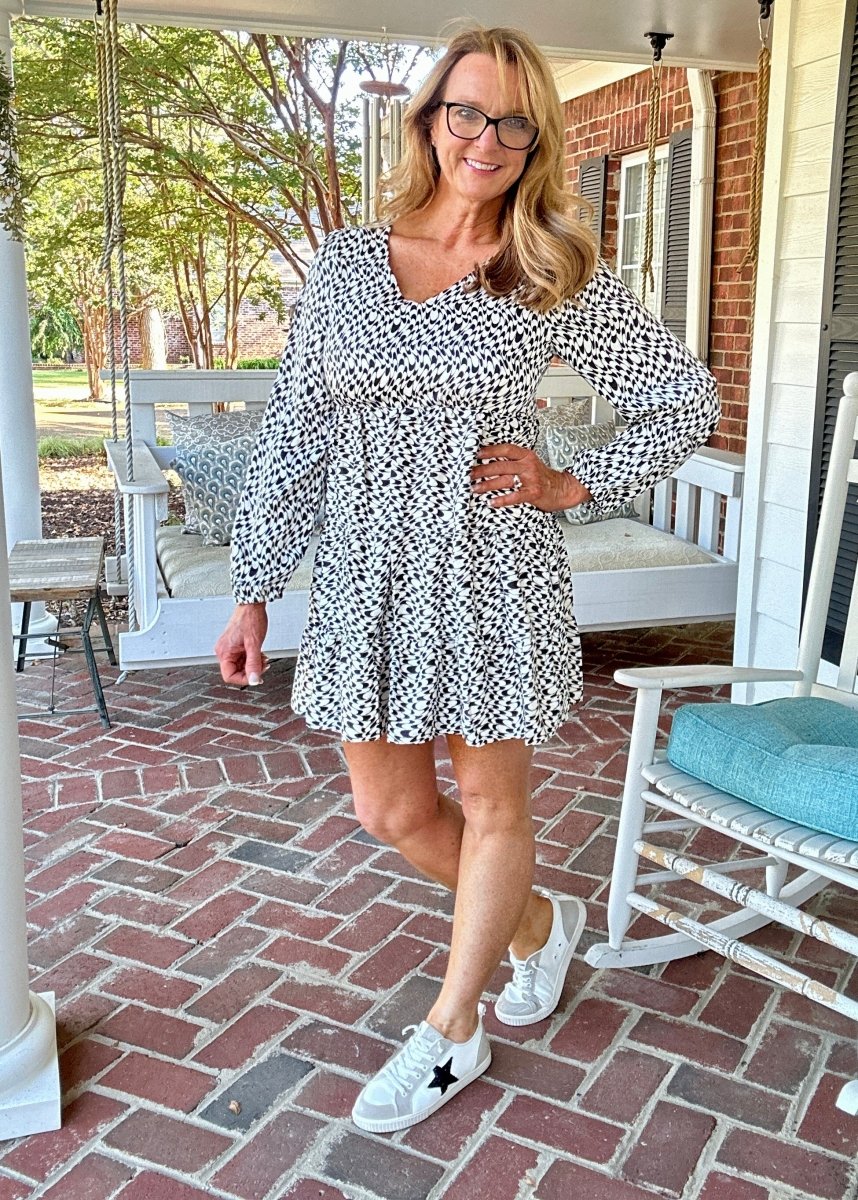 Geo Print Dress - Black - dress - Jimberly's Boutique - Olive Branch - Mississippi