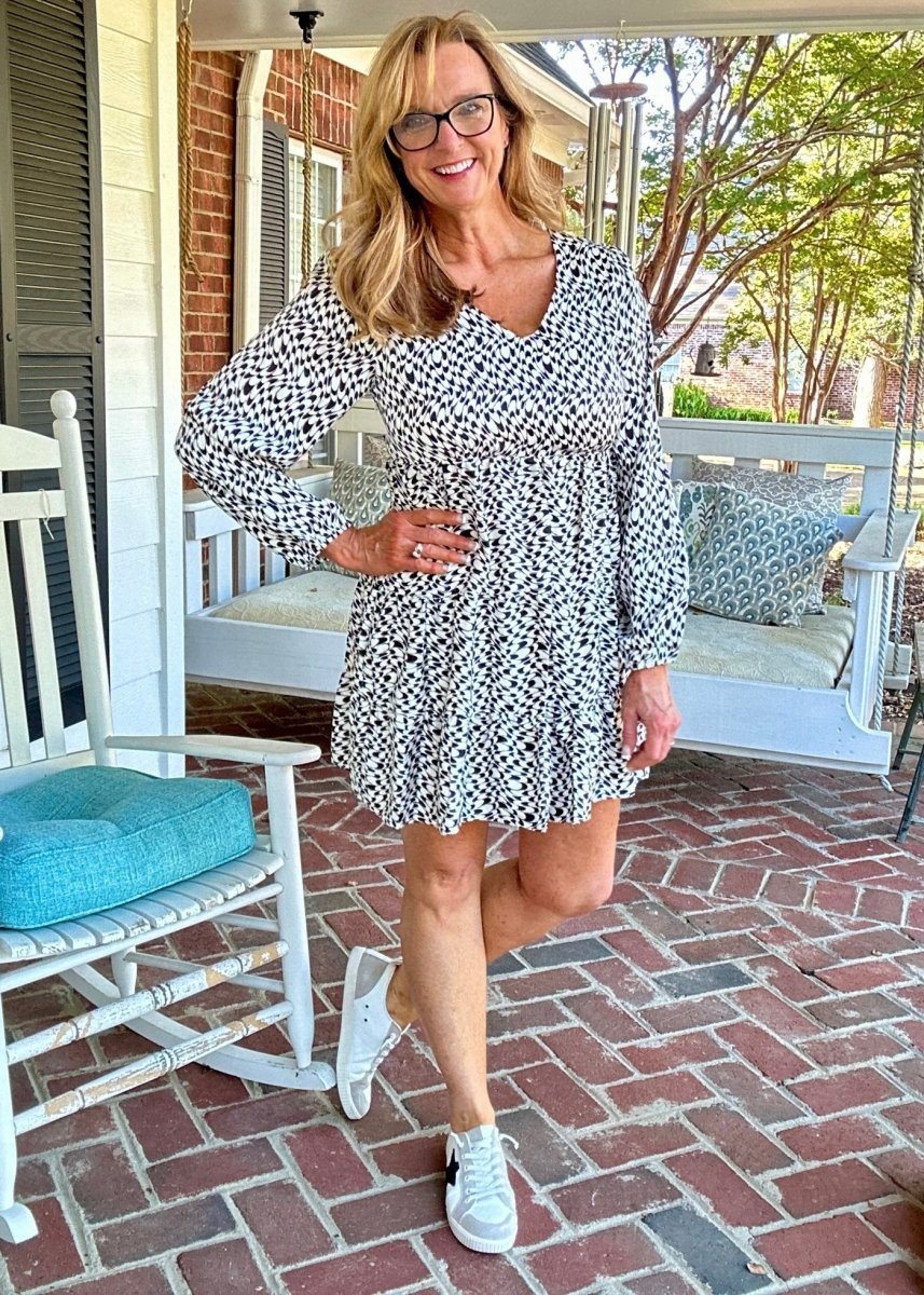 Geo Print Dress - Black - dress - Jimberly's Boutique - Olive Branch - Mississippi