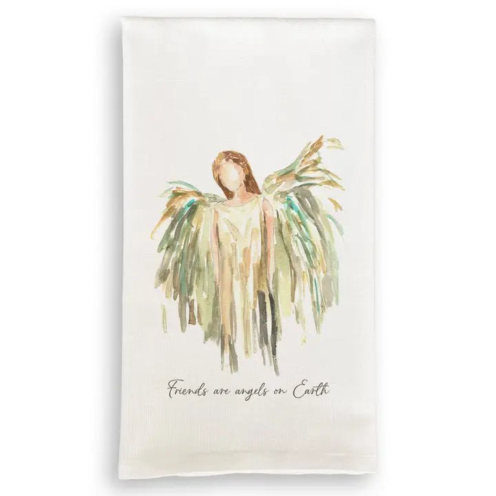 Gold Celestial Angel With Friends Quote Tea Towel - Dishtowel - Jimberly's Boutique - Olive Branch - Mississippi