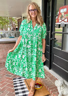 Green Floral Midi Dress | Umgee - Casual Dress - Jimberly's Boutique - Olive Branch - Mississippi