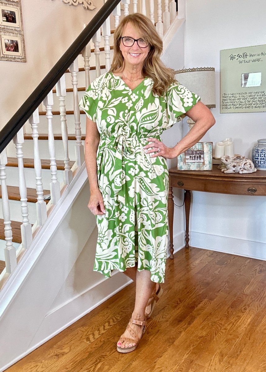 Green Meadows Midi Dress | Umgee - Jimberly's Boutique - Olive Branch - Mississippi