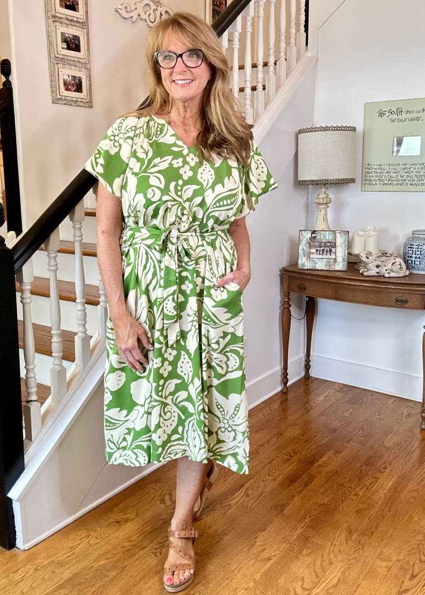 Green Meadows Midi Dress | Umgee - Jimberly's Boutique - Olive Branch - Mississippi