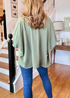 Gretchen V Neck Top | Lt Olive | Zenana - Shirts & Tops - Jimberly's Boutique - Olive Branch - Mississippi