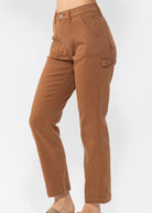 Hancock High Waisted Brown Utility Slim Fit | Judy Blue Jeans - jeans - Jimberly's Boutique - Olive Branch - Mississippi