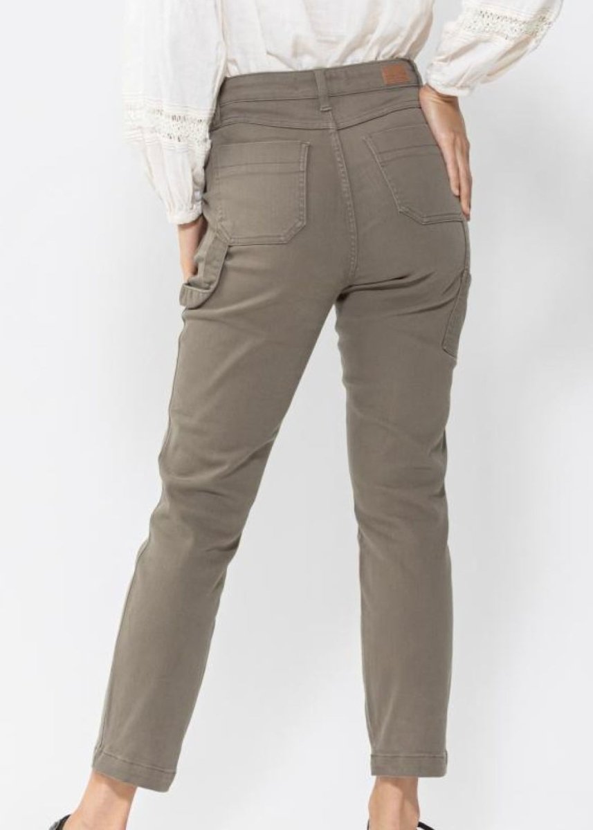 Hancock High Waisted Olive Utility Slim Fit | Judy Blue Jeans - jeans - Jimberly's Boutique - Olive Branch - Mississippi