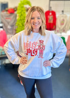 Holly Jolly Nutcracker Sweatshirt - White - Graphic Sweatshirt - Jimberly's Boutique - Olive Branch - Mississippi