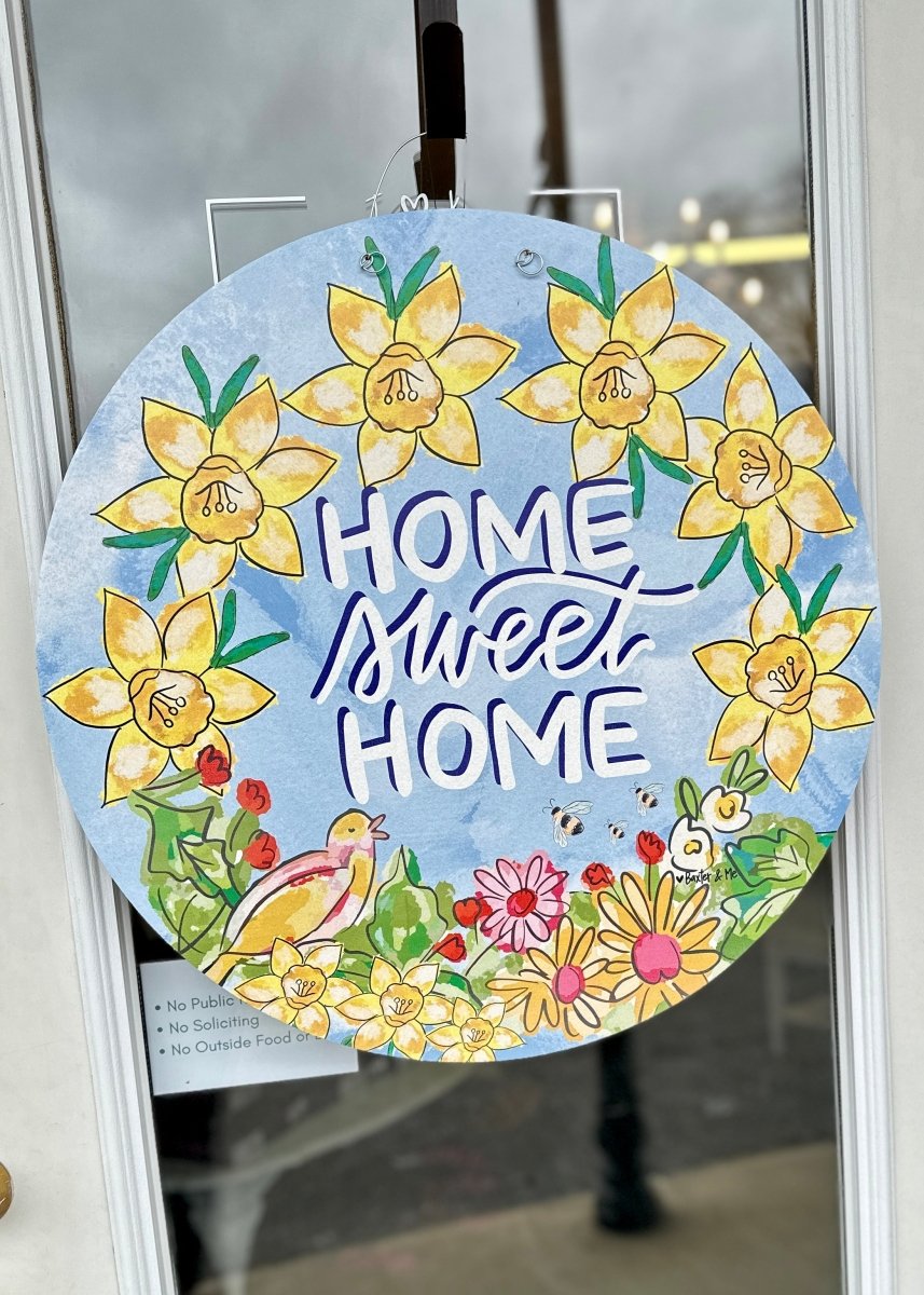 Home Sweet Home Buttercup Bird Door Hanger (PICKUP ONLY) - baxter & me - Jimberly's Boutique - Olive Branch - Mississippi