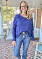 I Will Remember You Top - Light Navy - Casual Top - Jimberly's Boutique - Olive Branch - Mississippi