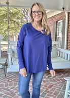 I Will Remember You Top - Light Navy - Casual Top - Jimberly's Boutique - Olive Branch - Mississippi