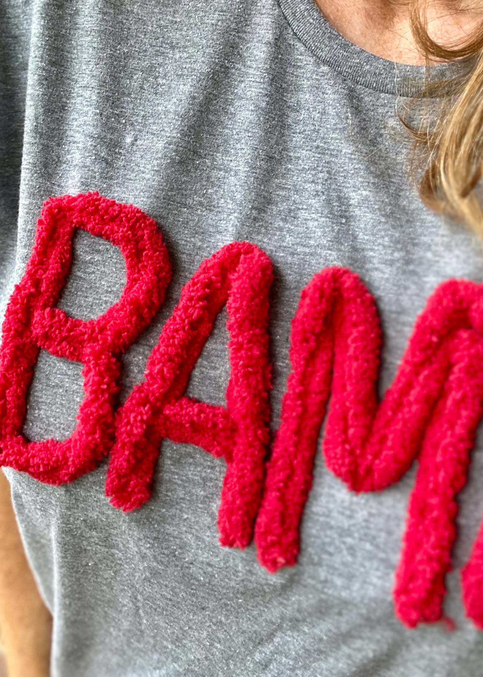 BAMA Chenille Applique' Tee - -Jimberly's Boutique-Olive Branch-Mississippi