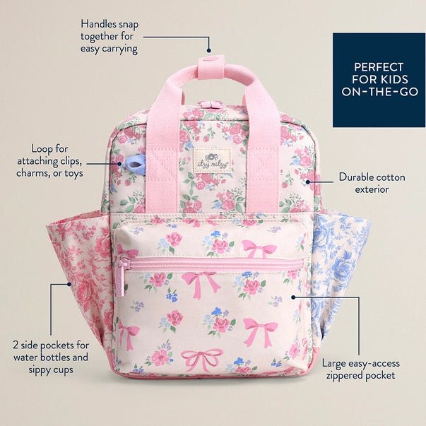 Itzy Bitzy Backpack - Ribbons & Roses - diaper bag - Jimberly's Boutique - Olive Branch - Mississippi