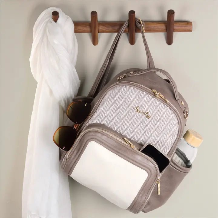 Itzy Ritzy Mini Plus Diaper Bag - Vanilla Latte - diaper bag - Jimberly's Boutique - Olive Branch - Mississippi