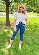 Judy Blue High Waist Pull On Capri Jeans - Inseam 22" - Judy Blue Jeans - Jimberly's Boutique - Olive Branch - Mississippi